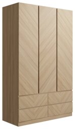 GFW Catania 3 Door 4 Drawer Wardrobe - Oak - thumbnail 1