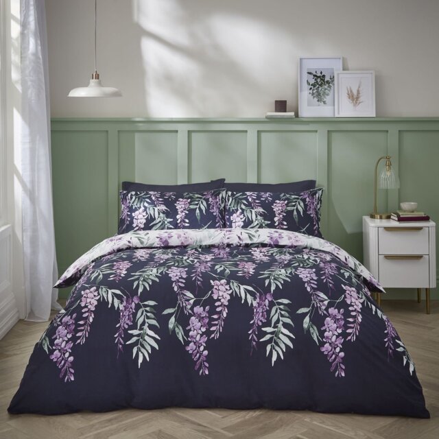 Catherine Lansfield Wisteria Purple Bedding Set - Double - image 1