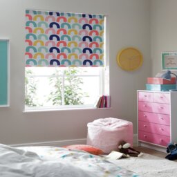 Habitat Kids Rainbow Blackout White Roller Blind - 120cm