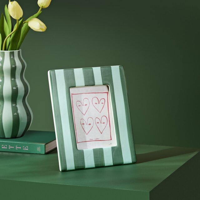 """Habitat Stripe Green Picture Frame - 5x7""""""" - image 1