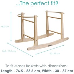 Clair De Lune Rocking Moses Basket Stand - thumbnail 2