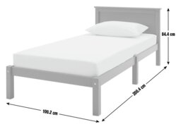 Habitat Brooklyn Single Bed Frame - White - thumbnail 2