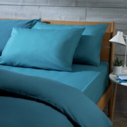 Habitat Cotton Rich 180 TC Standard Pillowcase Pair - Petrol