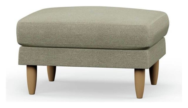 Hutch Fabric Footstool - Oat - image 1