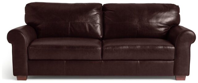Argos Home Salisbury Leather 4 Seater Sofa - Chocolate - image 1
