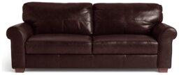 Argos Home Salisbury Leather 4 Seater Sofa - Chocolate - thumbnail 1