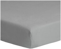 Home Essentials Brushed Grey Fitted Sheet - Double - thumbnail 1