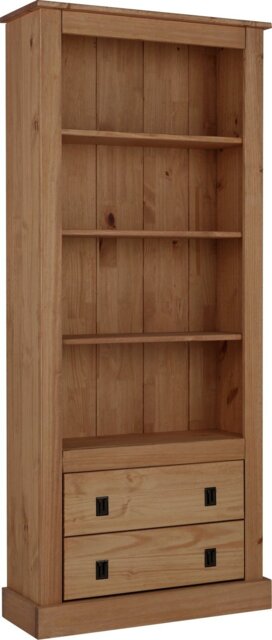 Argos Home Solid Pine 2 Drawer Bookcase - image 1