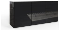 Frank Olsen Intel Smart 2 Door 3 Drawer Sideboard - Black