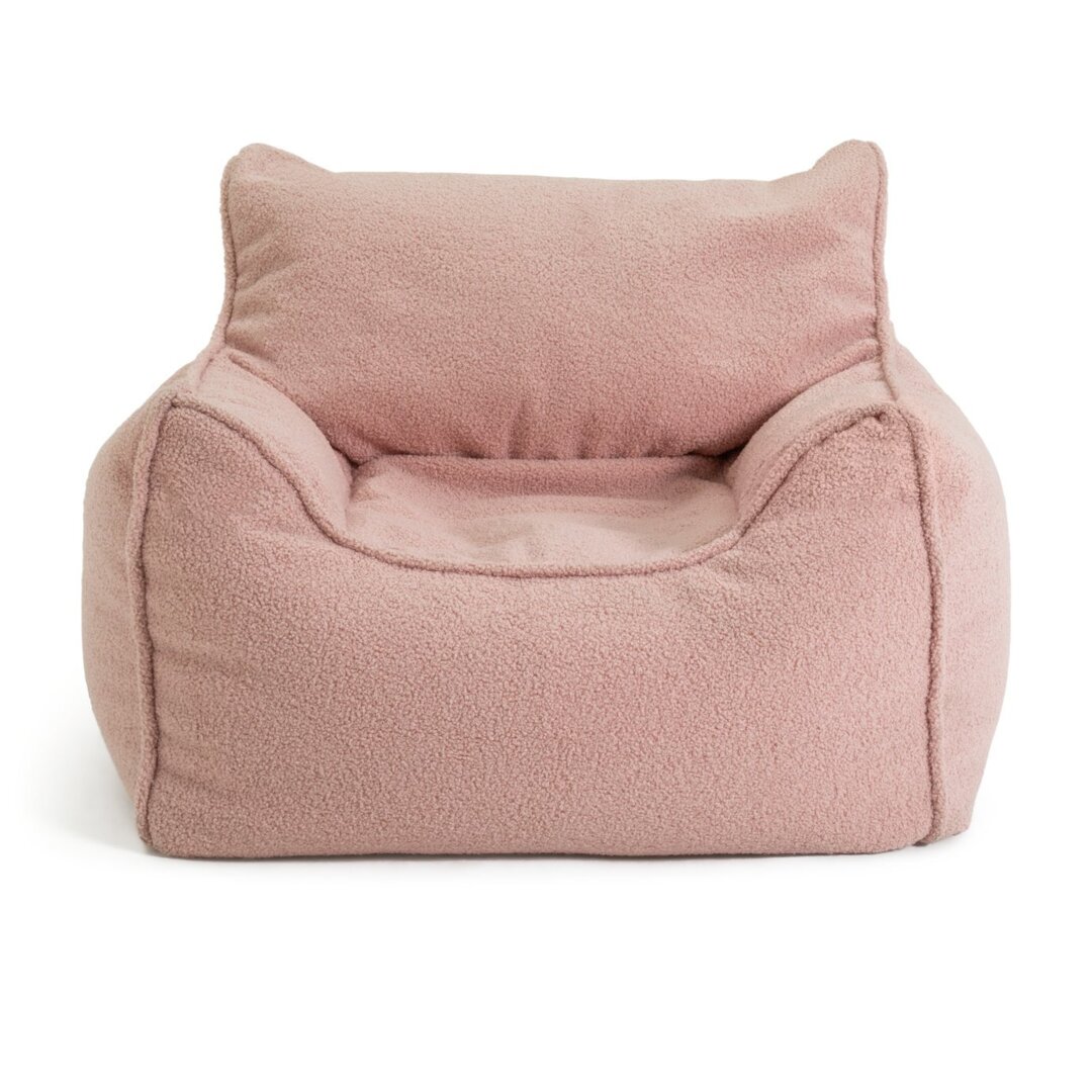 Pink Argos Kids Bean Bags Kaikoo Kids Single Chair Boucle Bean Bag