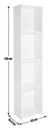 Argos Home Malibu Narrow Bookcase - Black - thumbnail 2