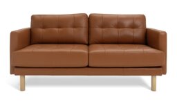 Habitat Newell Leather 2 Seater Sofa - Tan - thumbnail 2