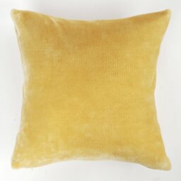 Argos Home Plain Super Soft Fleece Cushion Mustard  43x43cm - thumbnail 1