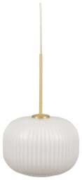 Pacific Bella Glass Pendant Light - White & Gold - thumbnail 2