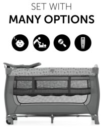 Hauck Nordic Grey Travel Cot - thumbnail 2