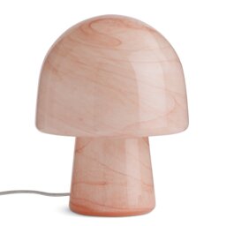 Habitat Alabaster Glass Mushroom Table Lamp - Peach - thumbnail 1