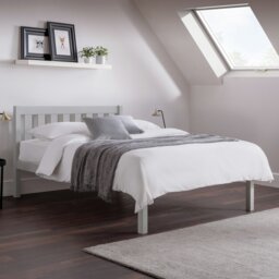 Julian Bowen Luna Single Wooden Bed  Frame - Grey