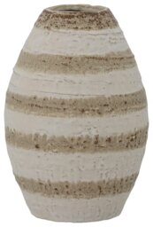 Bloomingville Stoneware Striped Charlen Vase - Cream - thumbnail 2
