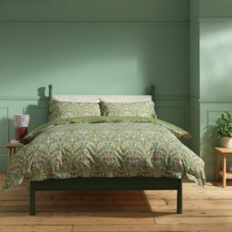 Habitat x Morris & Co. Bluebell Green Bedding Set - Double - thumbnail 1