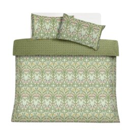 Habitat x Morris & Co. Bluebell Green Bedding Set - Double - thumbnail 2