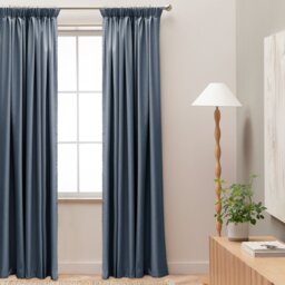 Habitat Blackout Pencil Pleat Curtains - Navy - 168x229cm