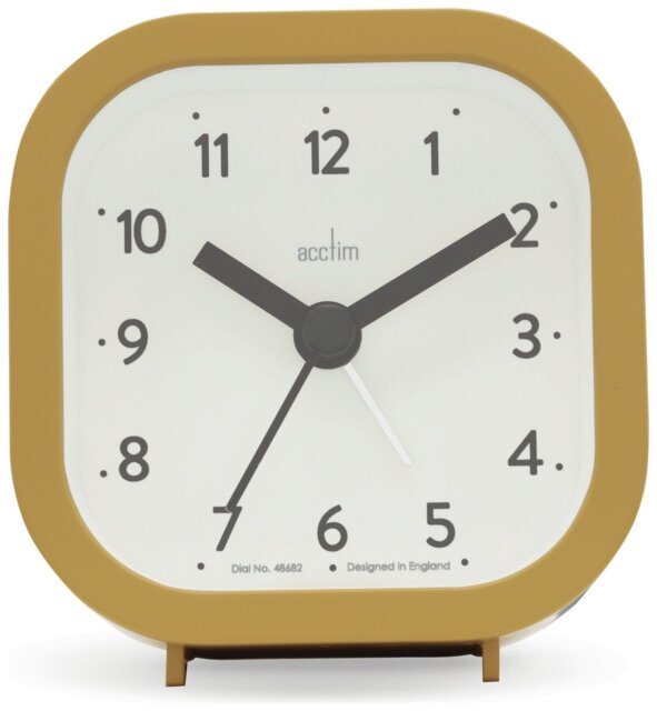 Acctim Remi Analogue Alarm Clock - Mustard - image 1