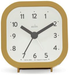 Acctim Remi Analogue Alarm Clock - Mustard - thumbnail 1