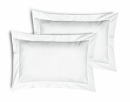 Habitat Egyptian Cotton 400TC Oxford Pillowcase Pair - White - thumbnail 2