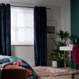 Habitat Bird Net Pencil Pleat Curtains - White - 240x137cm