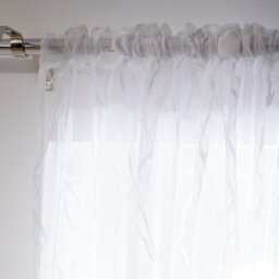 Habitat Bird Net Pencil Pleat Curtains - White - 240x137cm - thumbnail 2
