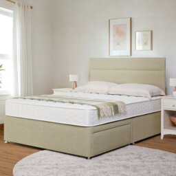 Argos Home Elmdon Kingsize 2 Drawer Divan Bed - Natural - thumbnail 1