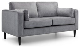 Julian Bowen Hayward Fabric 2 Seater Sofa - Grey - thumbnail 1
