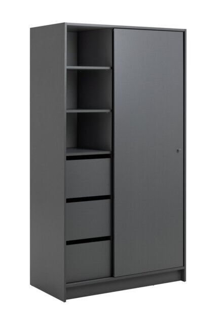 Argos Home Malibu 1 Door Sliding Wardrobe - Grey - image 1