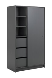 Argos Home Malibu 1 Door Sliding Wardrobe - Grey - thumbnail 1