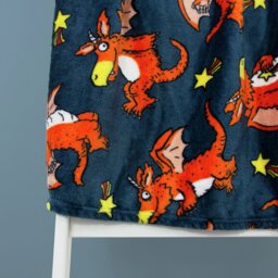 Zog Fleece Throw - Blue - 150x100cm - thumbnail 2