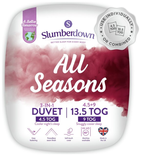 Slumberdown All Seasons 13.5 Tog Duvet - Double - image 1