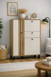 Furniture To Go Grafton 3 Door 1 Drawer Sideboard - Cream - thumbnail 1