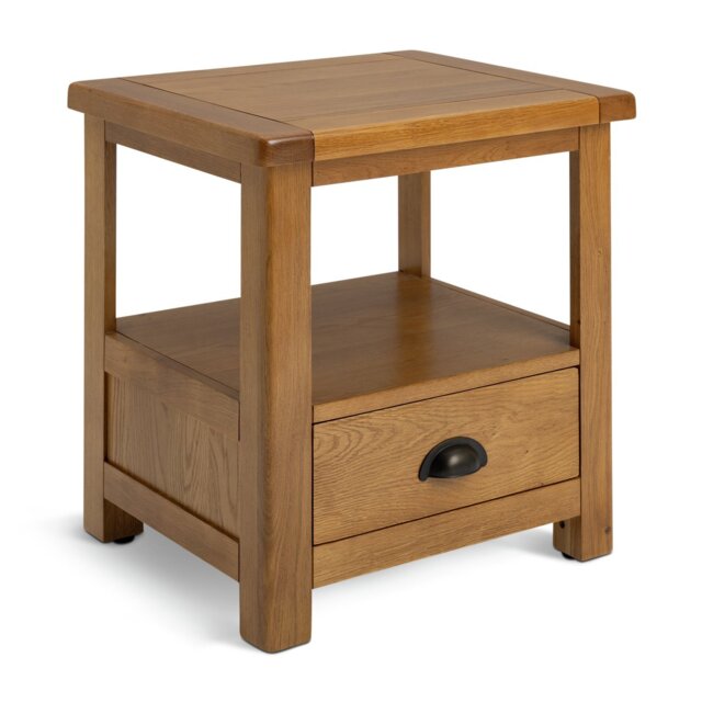 Argos Home Kent 1 Drawer Side Table - Natural - image 1