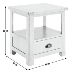 Argos Home Kent 1 Drawer Side Table - Natural - thumbnail 2