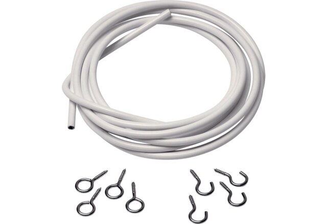 Argos Home 5m Net Curtain and Voile Wire - White - image 1
