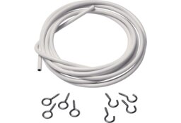 Argos Home 5m Net Curtain and Voile Wire - White - thumbnail 1