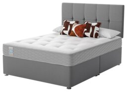 Sealy Newman Support Kingsize Divan Bed - Grey - thumbnail 1