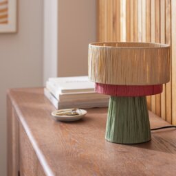 Argos Home Salto Raffia 3 Tier Table Lamp - Multicoloured