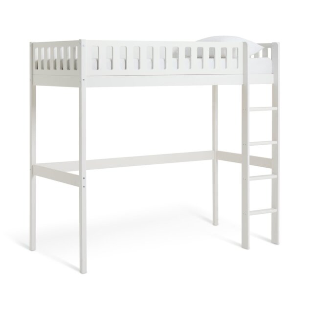 Habitat Ronnie High Sleeper Bed & Mattress - White