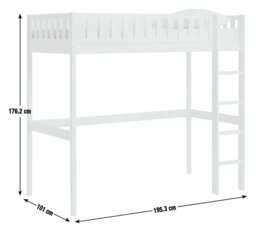 Habitat Ronnie High Sleeper Bed & Mattress - White - thumbnail 2
