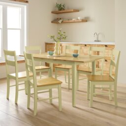 Argos Home Chicago Extending Cream Dining Table & 6 Chairs - thumbnail 1