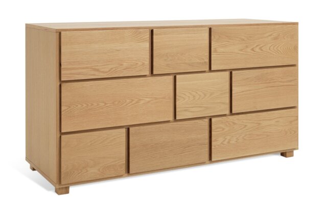 Habitat 60 Hana Wide 9 Drawer Chest - Oak - image 1