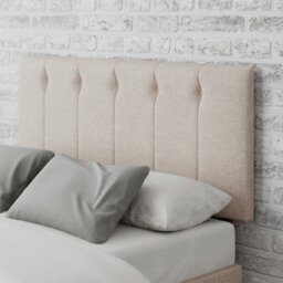 Aspire Hepburn Twill Double Headboard - Natural - thumbnail 1