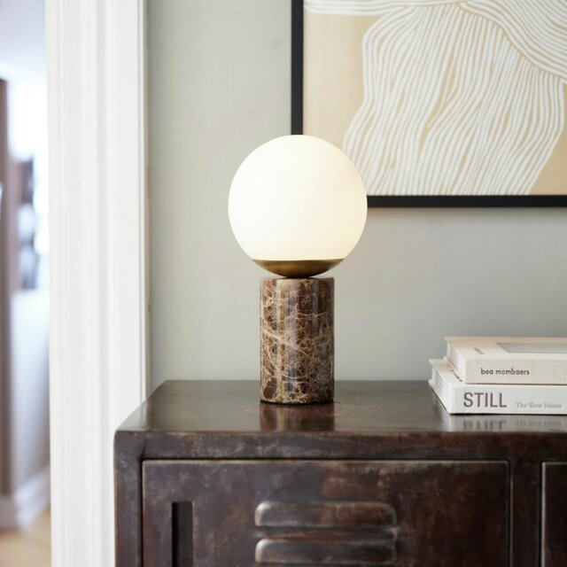 Nordlux Lilly Marble LED Table Lamp - Brown - image 1