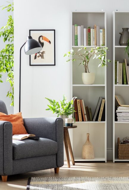 Argos Home Malibu Narrow Bookcase - White
